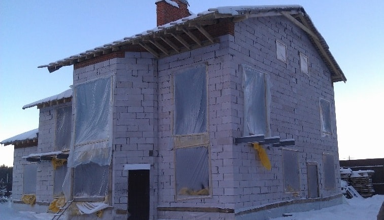 Консервация дома из газобетона на зиму