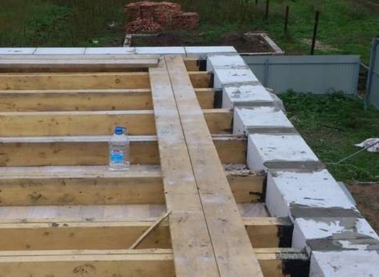 Деревянное перекрытие в домах из газобетона